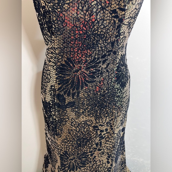 NWT Prom Victoria’s Sequins Rhinestones Black/Gold Gown Dress Women’s Size 6 - Picture 3 of 16